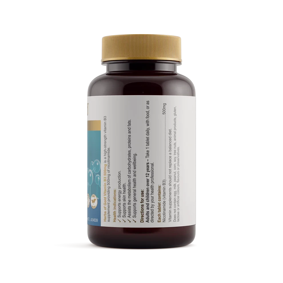Herbs Of Gold Vitamin B3 500mg | Mr Vitamins