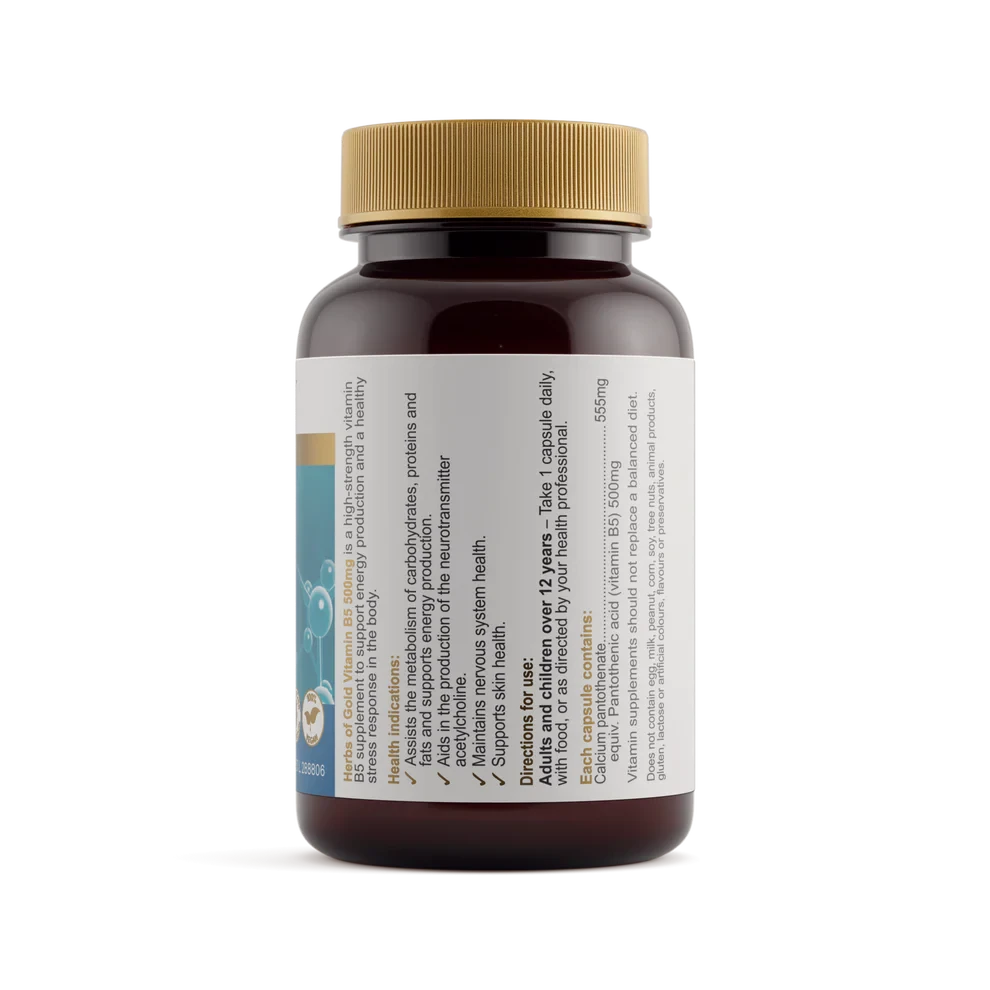 Herbs Of Gold Vitamin B5 500mg | Mr Vitamins