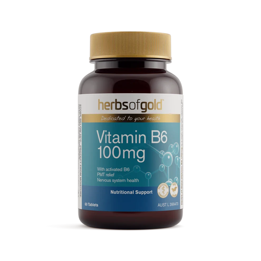 Herbs of Gold Vitamin B6 100mg | Mr Vitamins