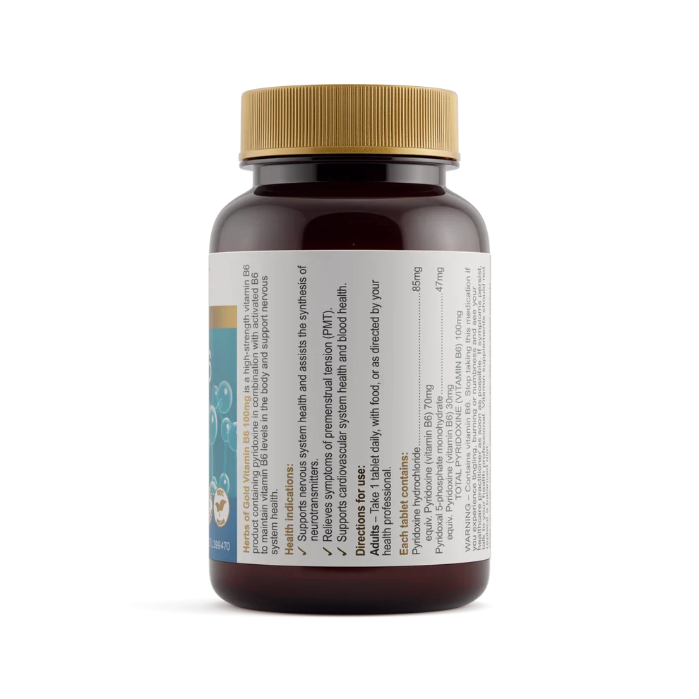 Herbs of Gold Vitamin B6 100mg | Mr Vitamins