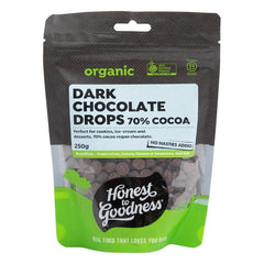 Honest to Goodness Organic Dark Chocolate Drops 70% Cocoa