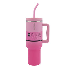 Insulated Tumbler with Handle & Straw
