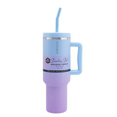 Insulated Tumbler with Handle & Straw Balance