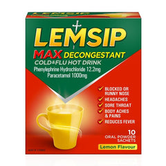 Lemsip Max Cold & Flu with Decongestant Lemon Sachets