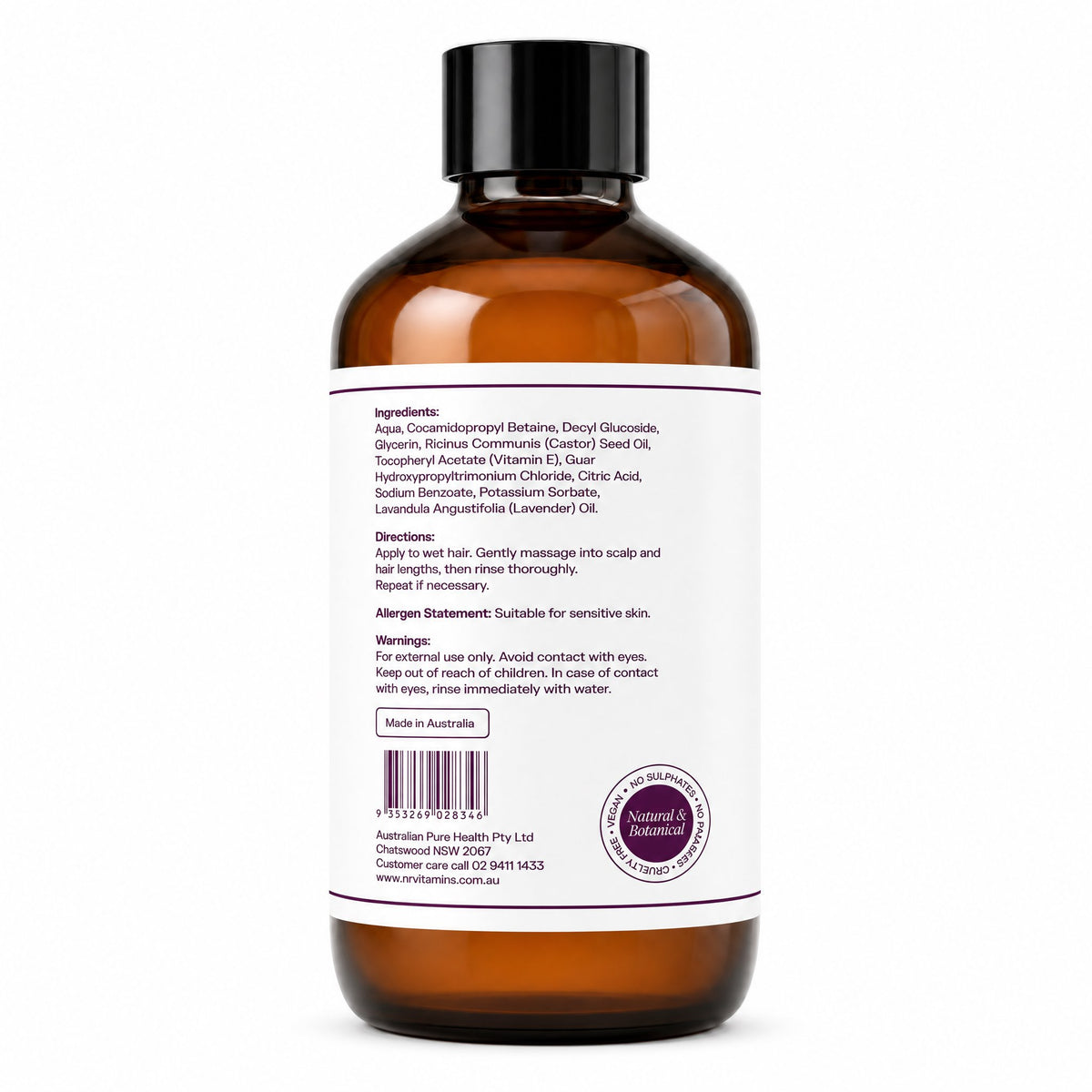 Live More You Organic Shampoo with Vitamin E | Mr Vitamins