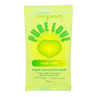 LOVING EARTH Pine-Lime White Chocolate Heart | Mr VItamins