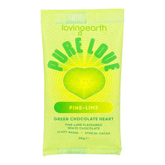LOVING EARTH Pine-Lime White Chocolate Heart