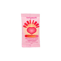 LOVING EARTH Strawberry White Chocolate Heart | Mr Vitamins