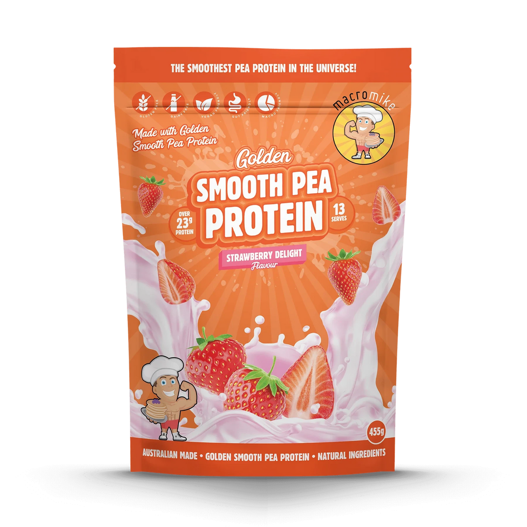 Macro Mike Golden Smooth Pea Protein Strawberry Delight 455g
