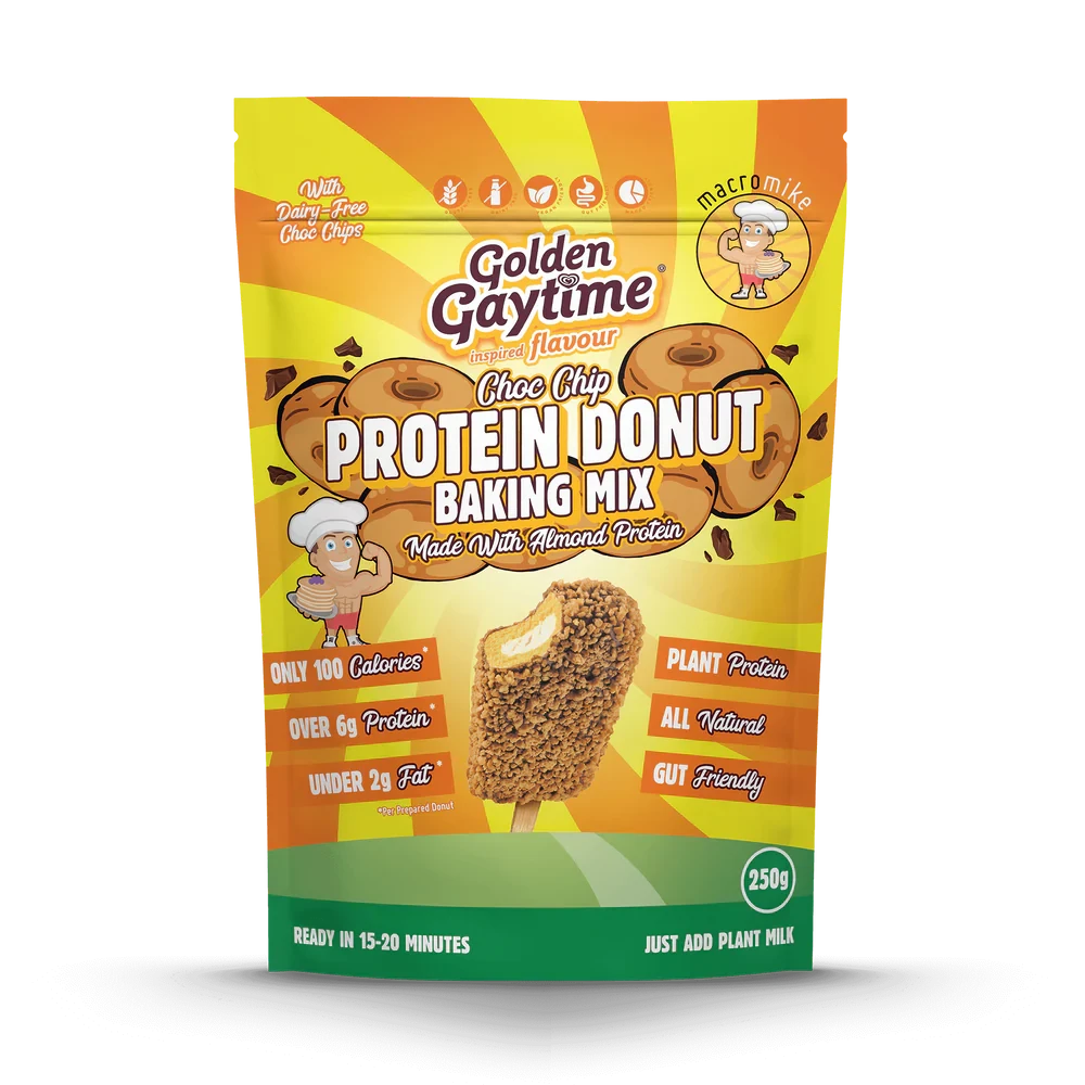 Macro Mike Protein Donut Baking Mix Golden Gaytime Choc Chip