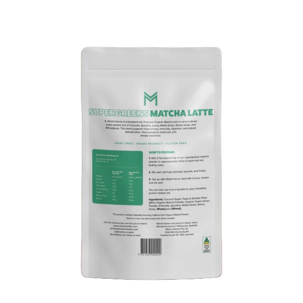 Matcha Maiden Supergreens Matcha Latte | Mr Vitamins