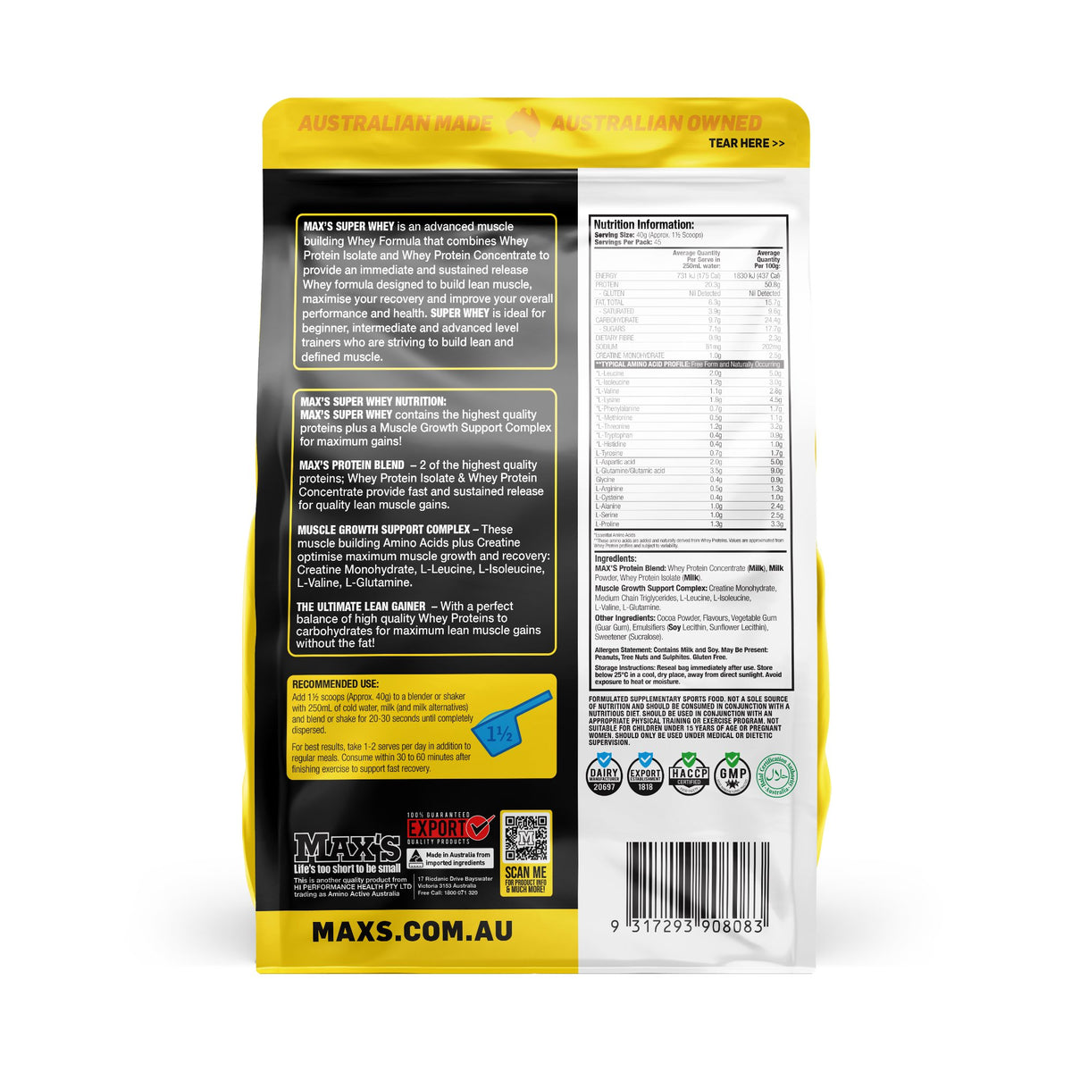 Maxs Pro Series SuperWhey