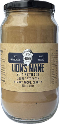 Mindful Foods Fungi Organic Lions Mane 20:1 Extract Powder | Mr Vitamins