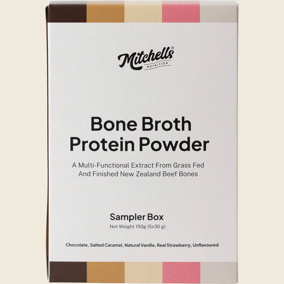 MITCHELLS NUTRITION Bone Broth Protein Powder sampler box