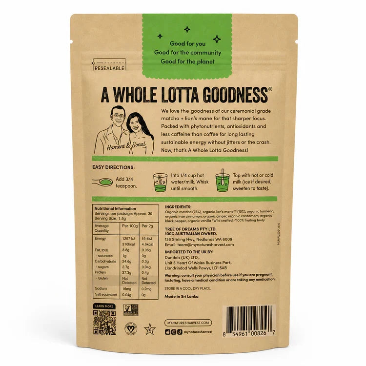 Natures Harvest Matcha and Lions Mane | Mr Vitamins