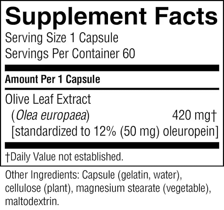 Natures Sunshine Olive Leaf Extract