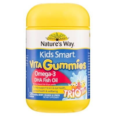 Natures Way Kids Smart Vita Gummies Omega-3 DHA Fish Oil 120s