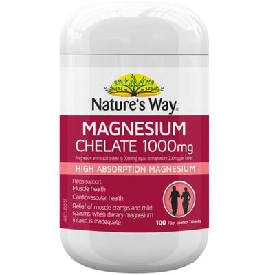 Natures Way Magnesium Chelate 1000mg