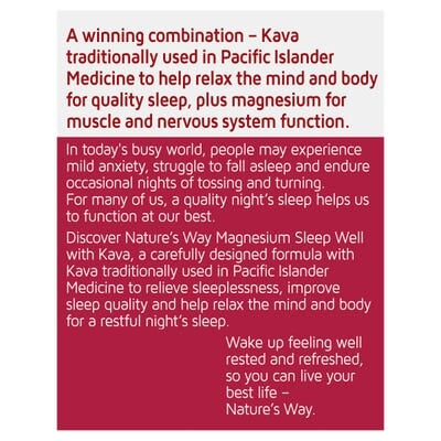 Natures Way Magnesium Sleep Well with Kava