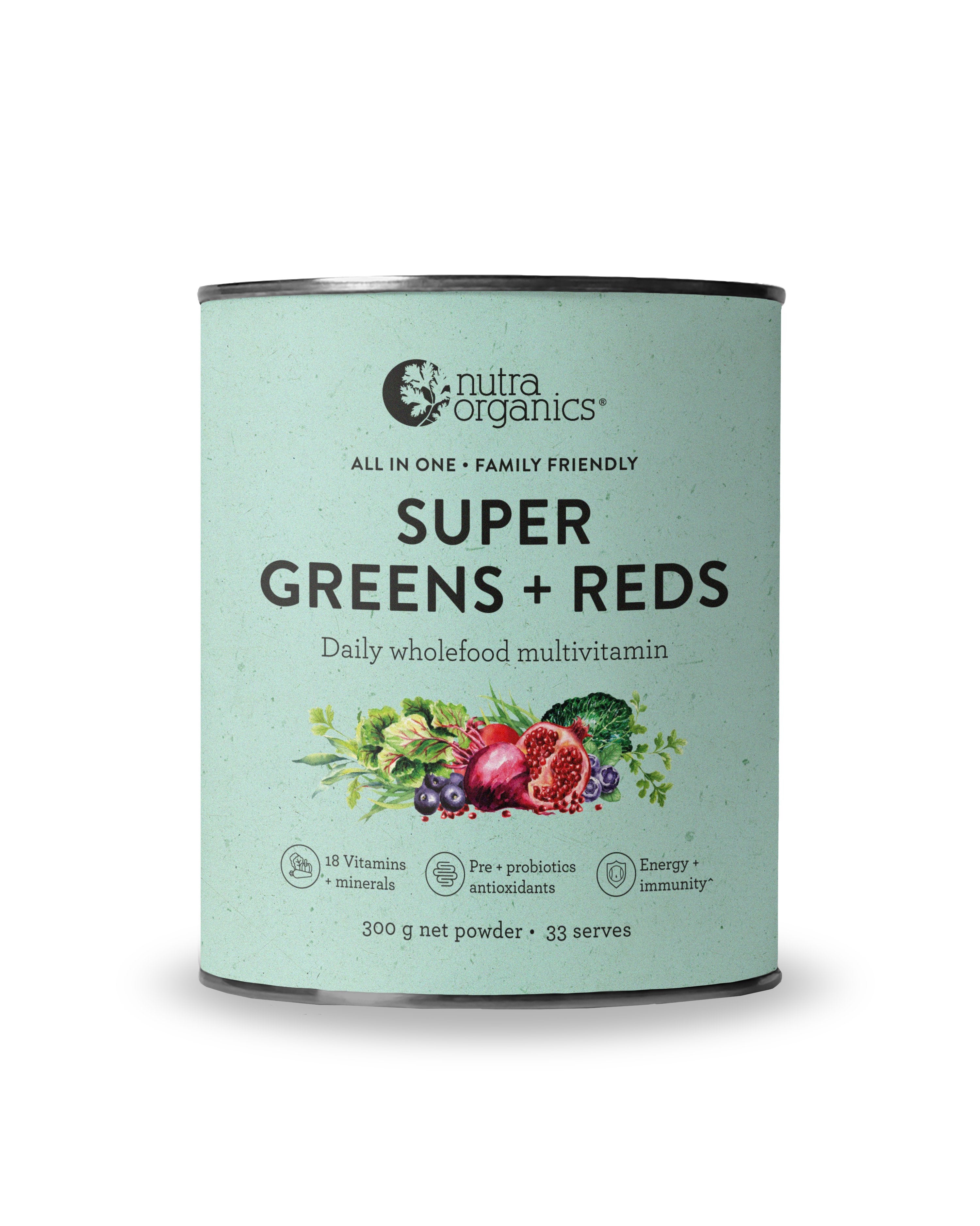 Nutra Organics | Super Greens+Reds 300g – Mr Vitamins