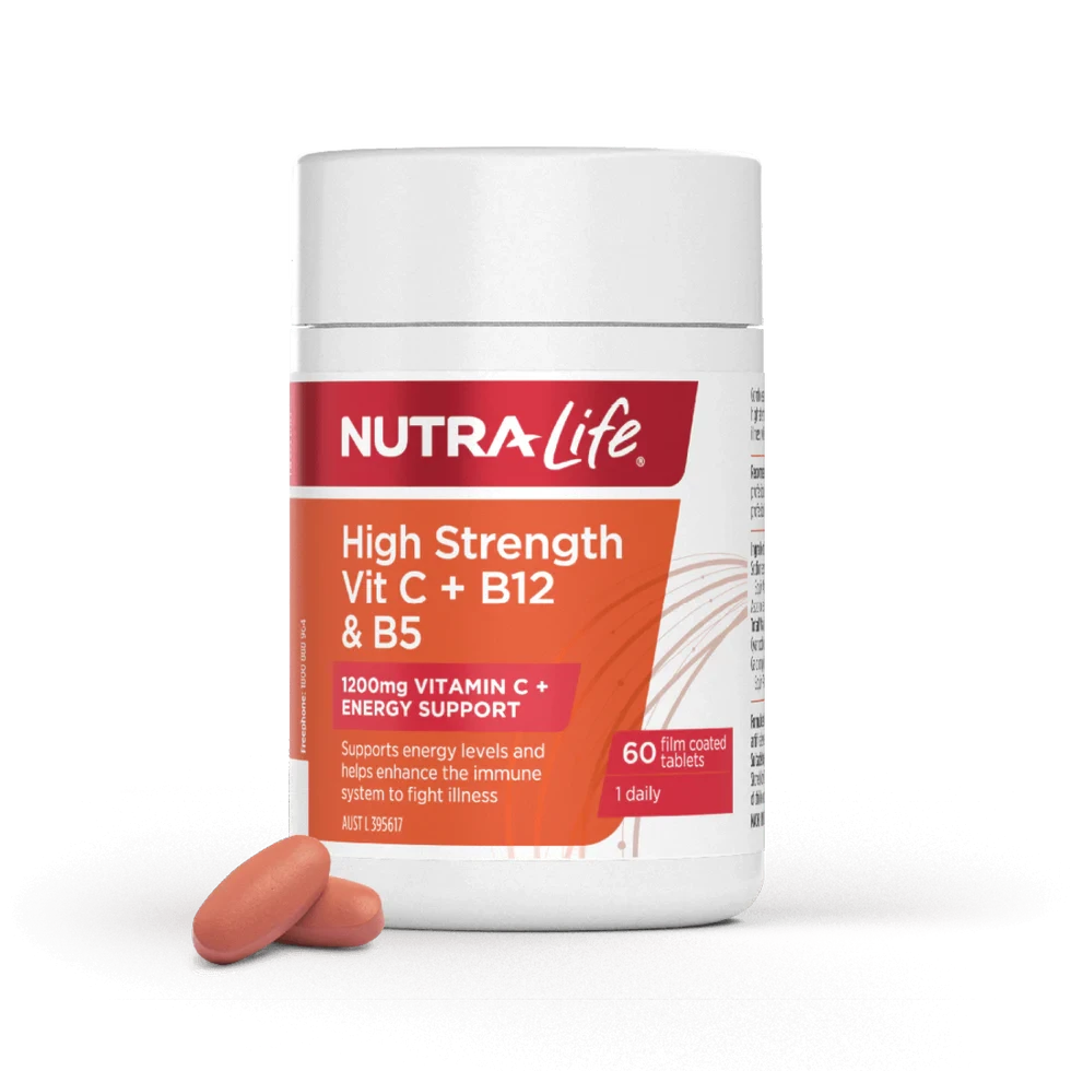 Nutralife High Strength Vitamin C + B12 & B5 | Mr Vitamins