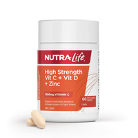 Nutralife High Strength Vitamin C + Vitamin D + Zinc | Mr Vitamins