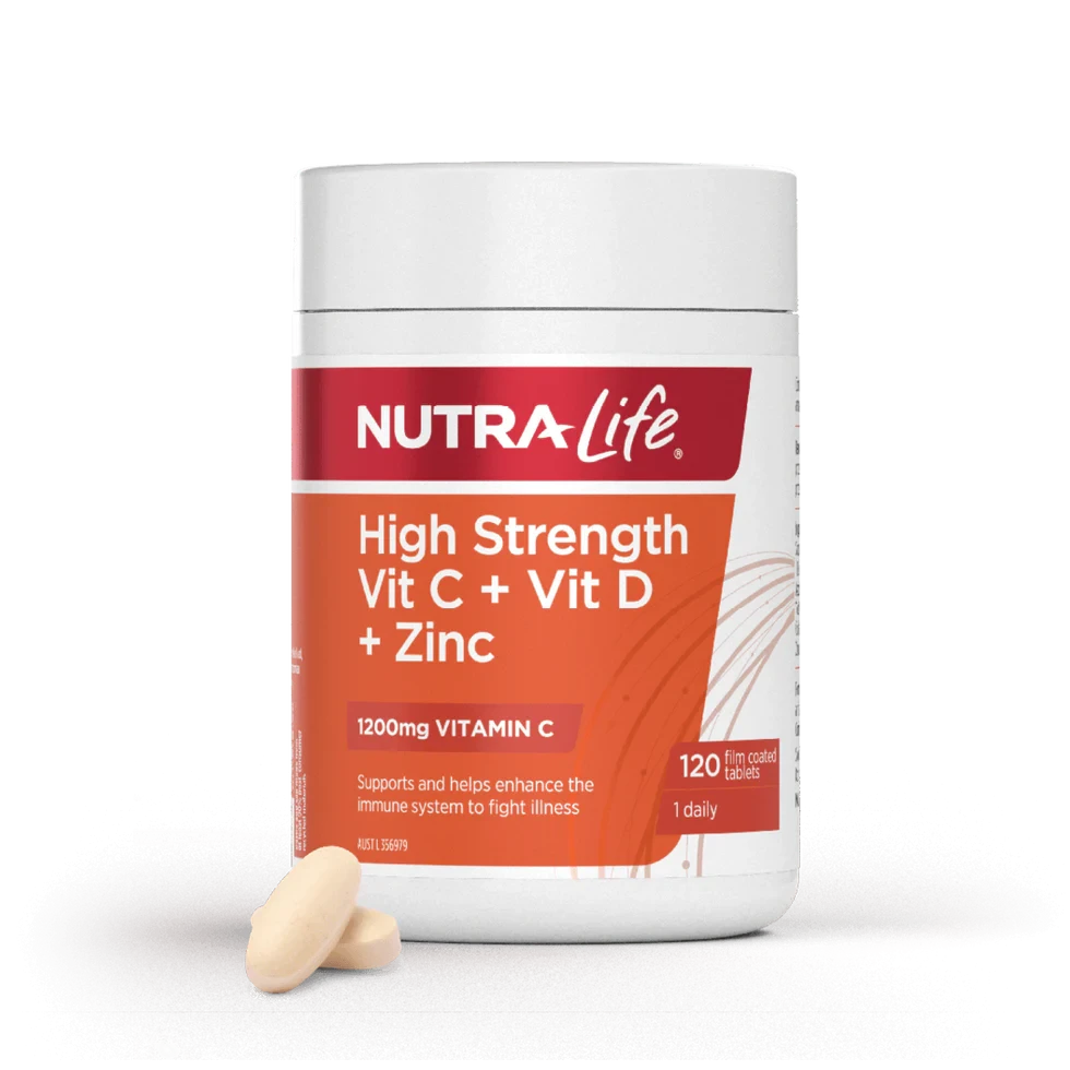 Nutralife High Strength Vitamin C + Vitamin D + Zinc | Mr Vitamins