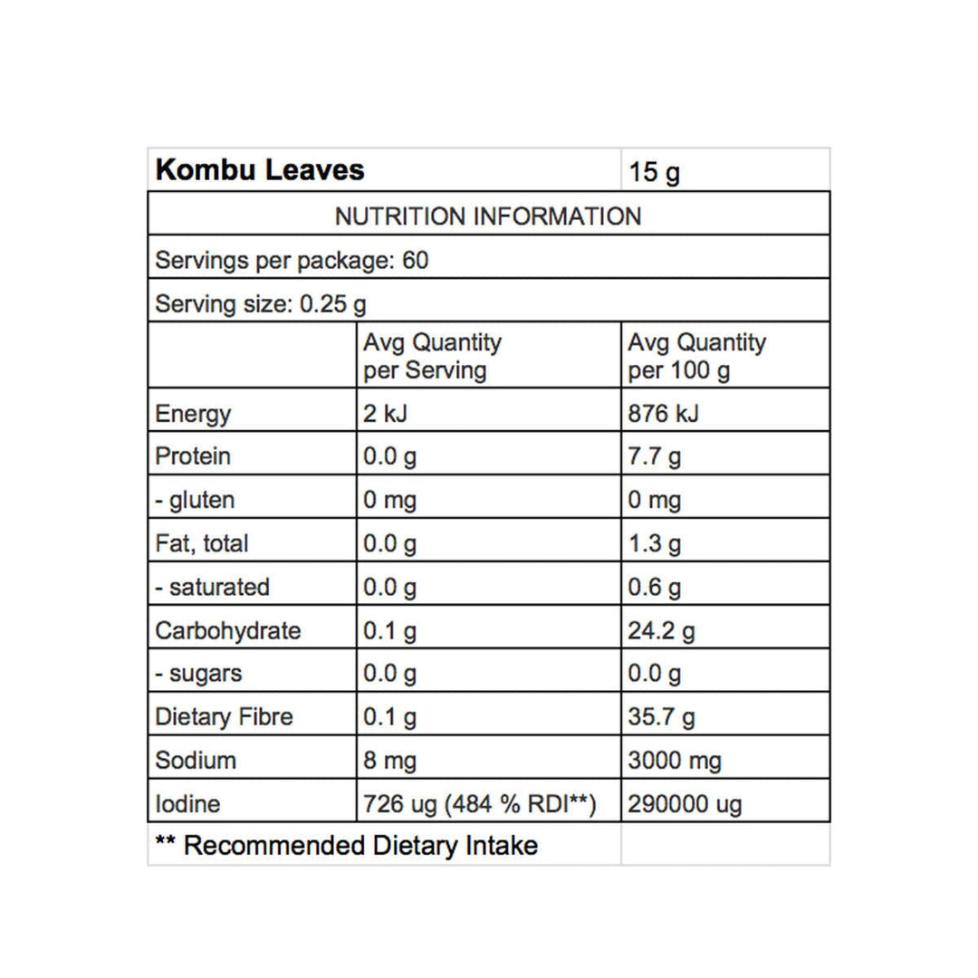 Pacific Harvest Kombu Leaves 15g
