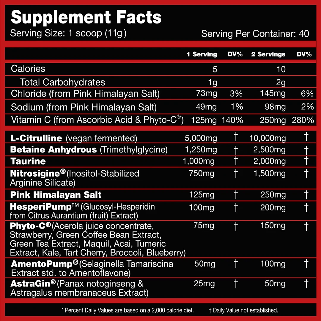 Performax Labs Vaso Max Non Stim Pre Workout