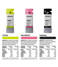 Pillar Performance Energy Gel 30 Veriety pack | Mr Vitamins