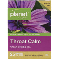 Planet Organics Tea Throat Calm | Mr Vitamins