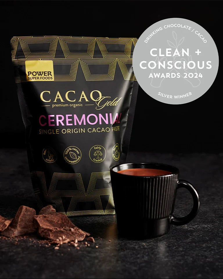 Power Superfoods Cacao GOLD Paste Chunks Cert Org 225g