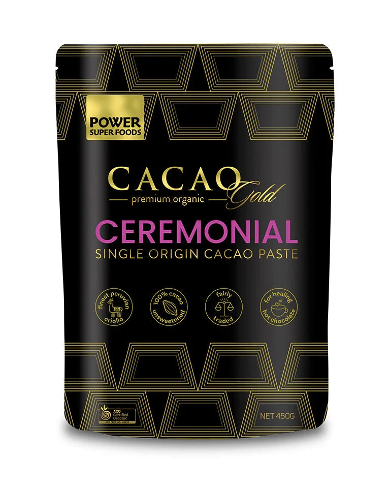 Power Superfoods Cacao GOLD Paste Chunks Cert Org 225g
