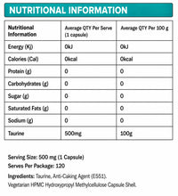 Primabolics L-Taurine Capsules | Mr Vitamins