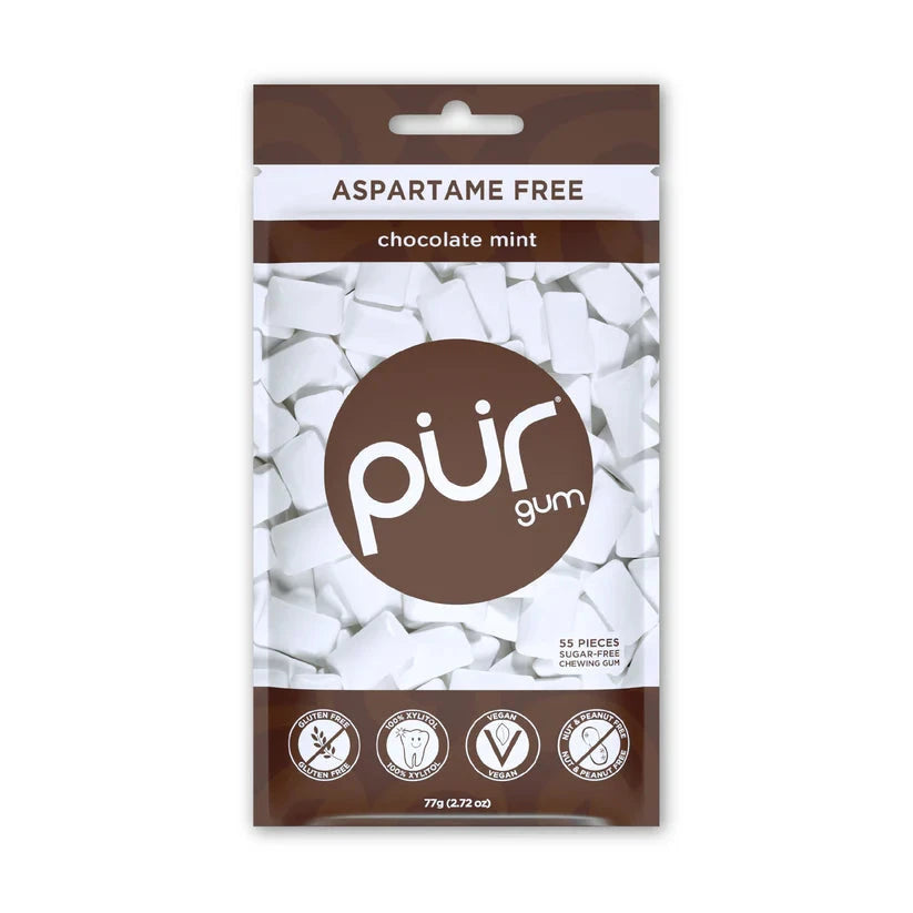 PUR CHOCOLATE MINT GUM 80G DNR