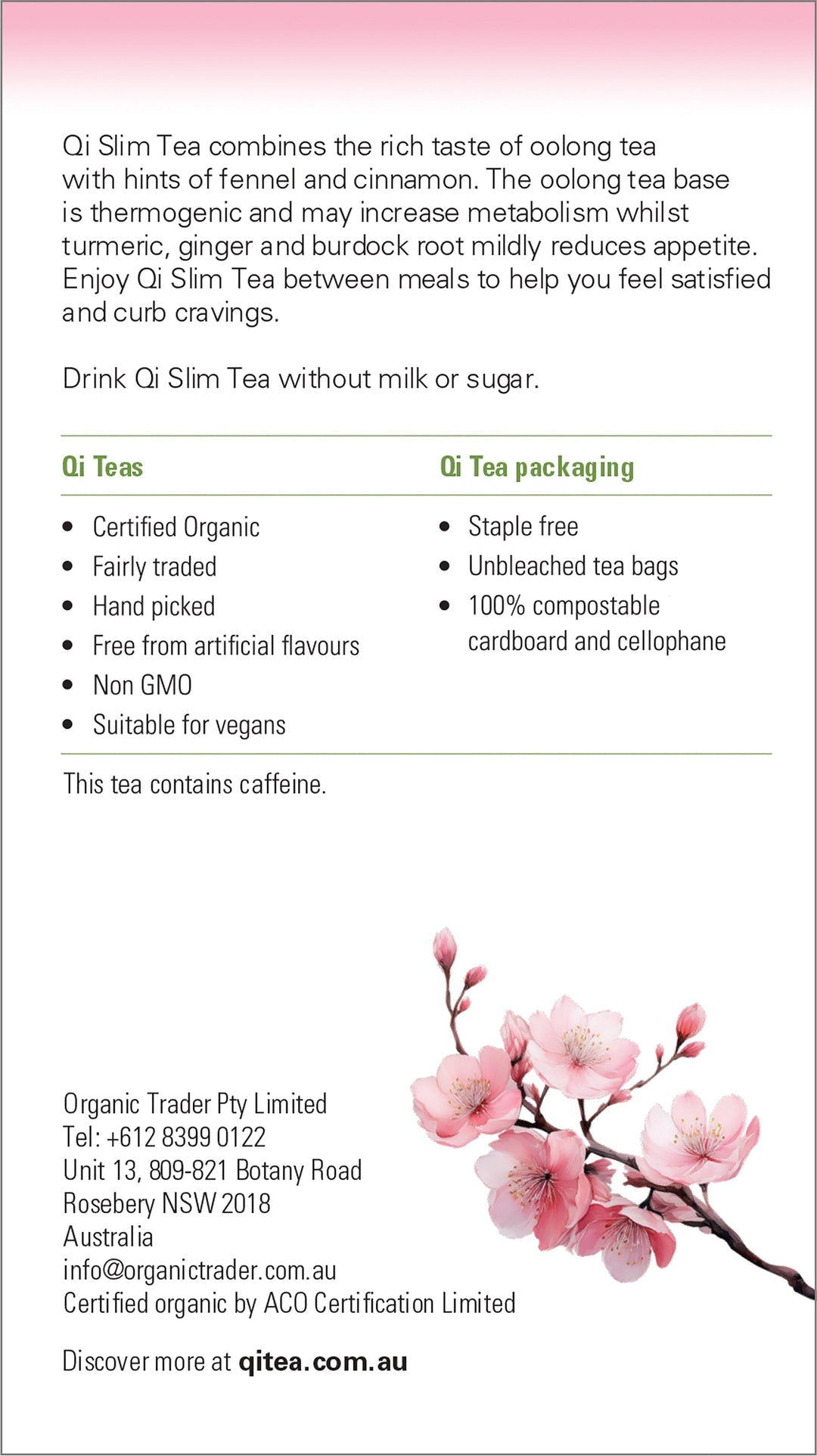 Qi Organic Oolong Tea Slim Tea Bags | Mr Vitamins