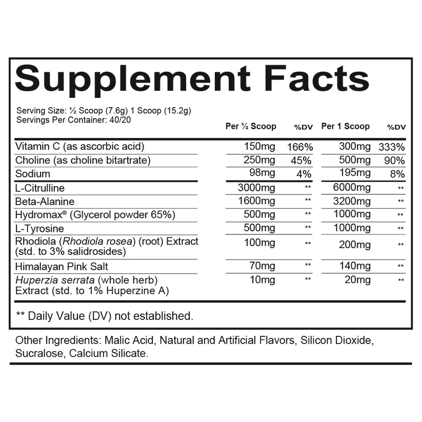 Redcon1 Total War Pump Non Stim Pre-Workout