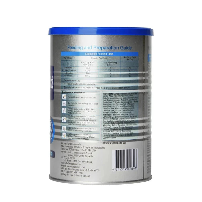 Royal AUSNZ Whey Based Extensively Hydrolyzed Infant Formula (0-12 Months) | Mr Vitamins