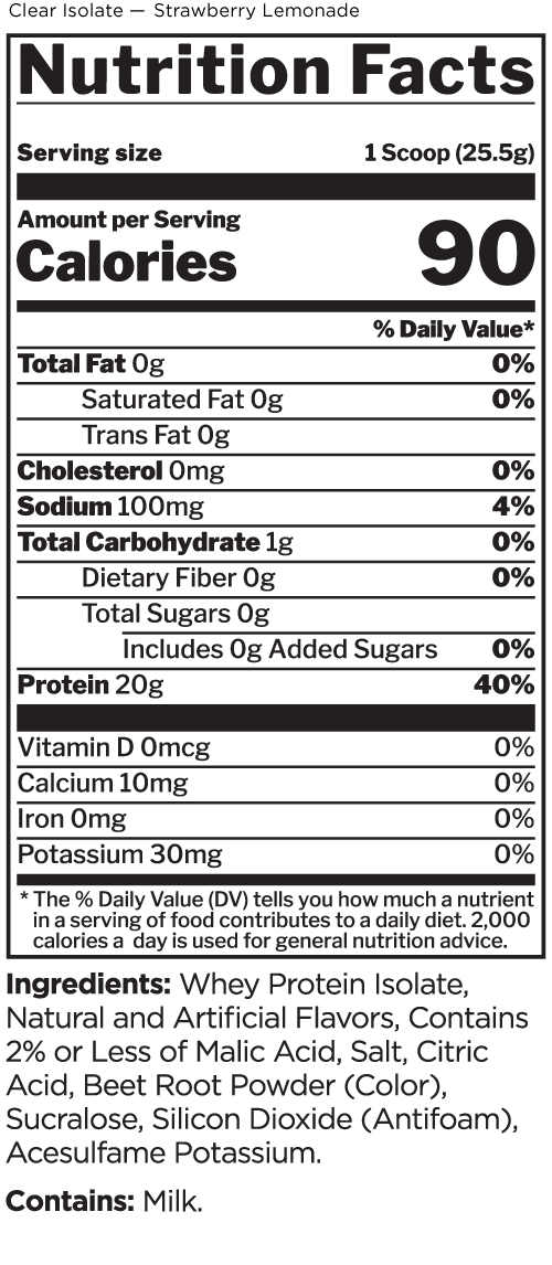 Rule 1 Clear Whey Isolate