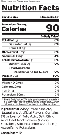 RULE 1 CLEAR ISOLATE STRAWBERRY LEMONADE | Mr Vitamins