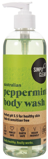 Simply Clean Aus Peppermint Body Wash | Mr Vitamins