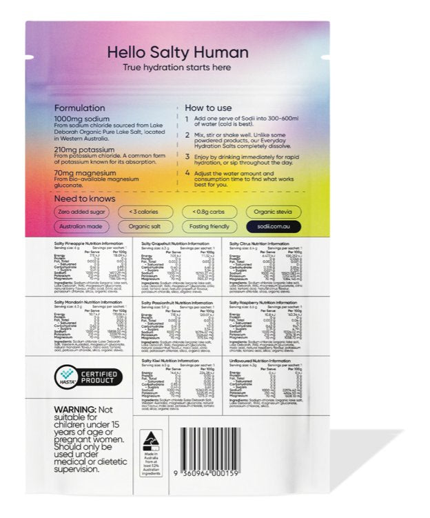 Sodii Everyday Hydration Salts -Sachet