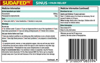 Sudafed PE Sinus & Pain