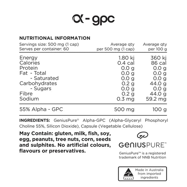 Switch Nutrition ALPHA GPC 55% GENIUSPURE