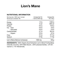 Switch Nutrition 100% Pure Organic Lions Mane powder | Mr Vitamins