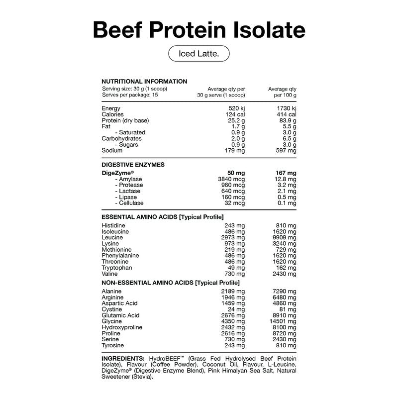 Switch Nutrition Grass Fed Beef Protein Isolate Iced Latte | Mr Vitamins