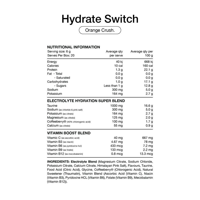 Switch Nutrition Hydrate Sugar Free | Mr Vitamins