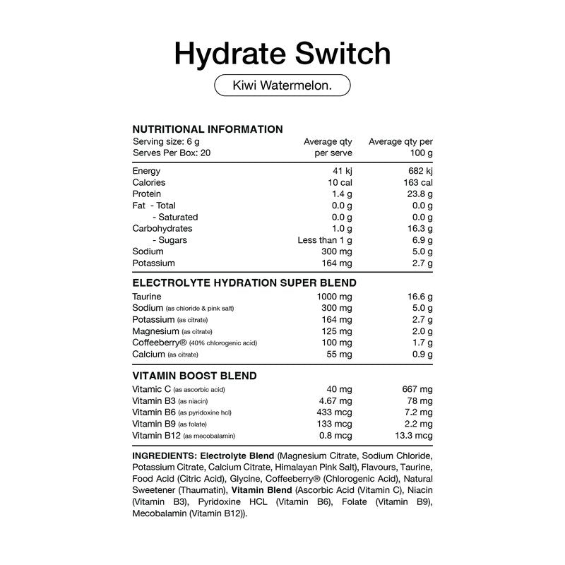 Switch Nutrition Hydrate Sugar Free | Mr Vitamins