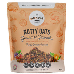 THE MONDAY FOOD CO. Nutty Oats Gourmet Granola Fig & Orange-Infused