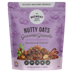 THE MONDAY FOOD CO. Nutty Oats Gourmet Granola Macadamia & Cinnamon